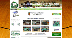 Desktop Screenshot of clubbaloncestoalfaro.com