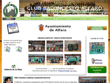 Tablet Screenshot of clubbaloncestoalfaro.com
